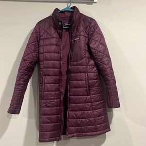Women’s Patagonia Nano puff parka. Maroon. Size medium
